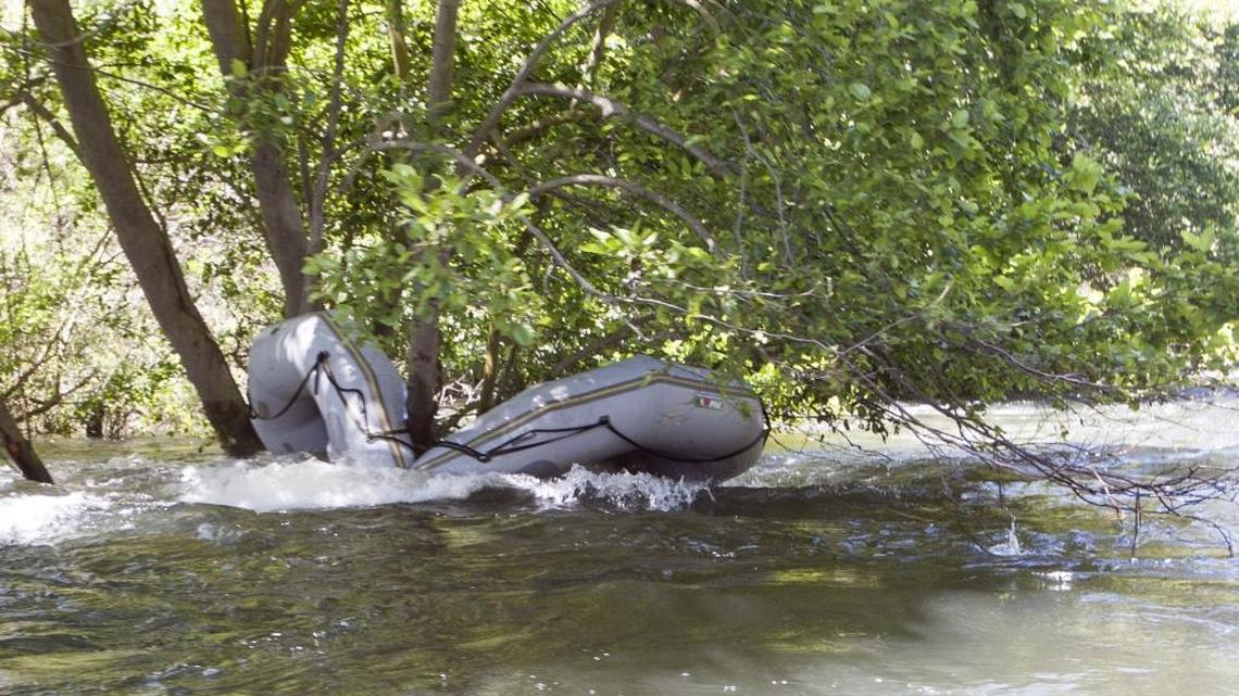 Cold, wet realities of floating on overflowing, brushy Stanislaus River