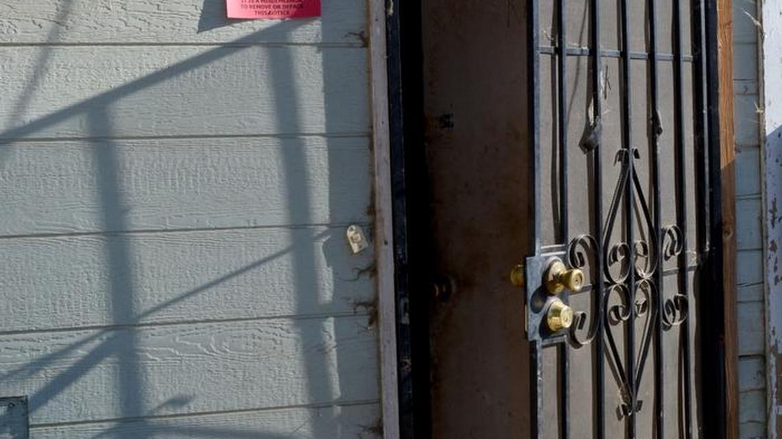 A note warns anyone against entering a condemned property in west Modesto. California faces a squatter crisis as illegal occupants exploit civil-law gaps; owners endure vandalism, long evictions and financial losses while homes sit vacant.