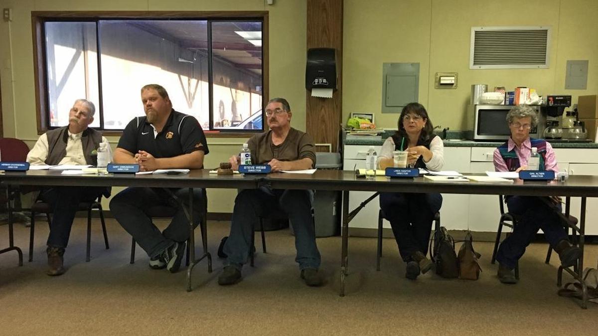 Oakdale Irrigation District board members, on April 18, 2017, l-r: Herman Doornenbal, Gary Osmundson, Steve Webb, Linda Santos, Gail Altieri