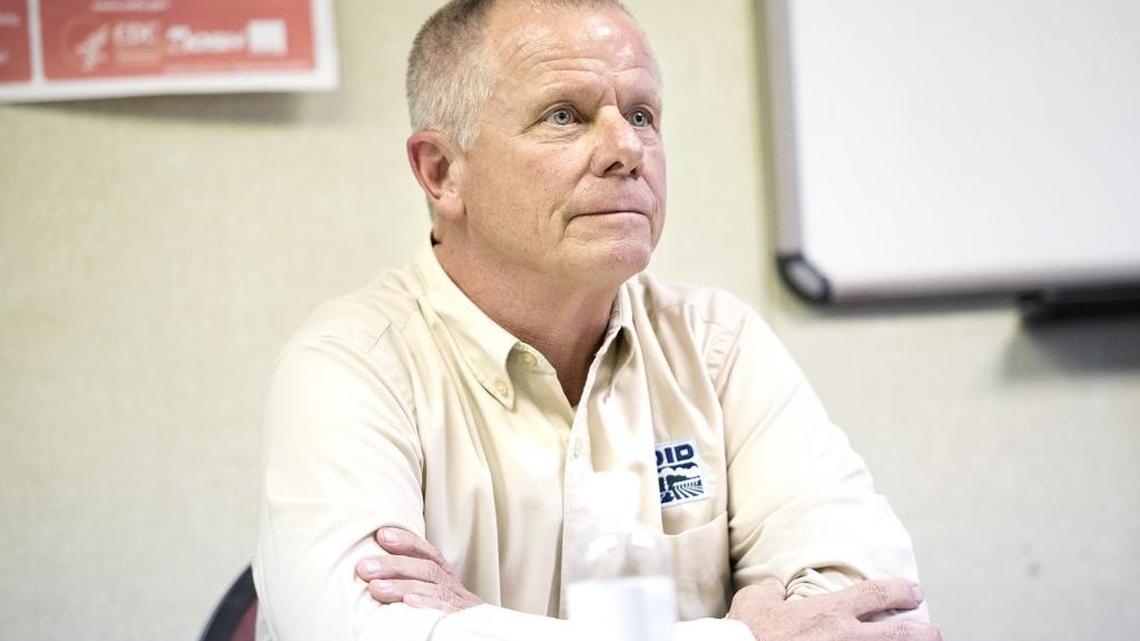 OID General Manager Steve Knell attends an Oakdale Irrigation District board meeting in Oakdale, Calif., on Wednesday, Sept. 21, 2016.