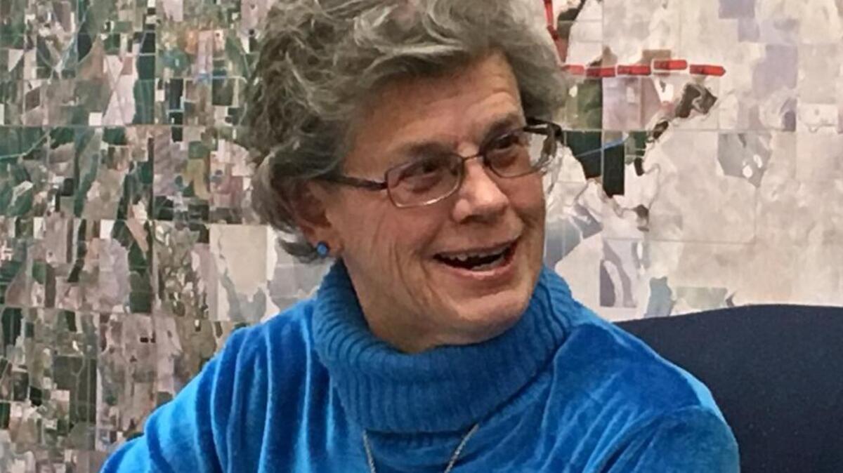 Gail Altieri attends Oakdale Irrigation District meeting Tuesday morning, Feb. 2, 2016.