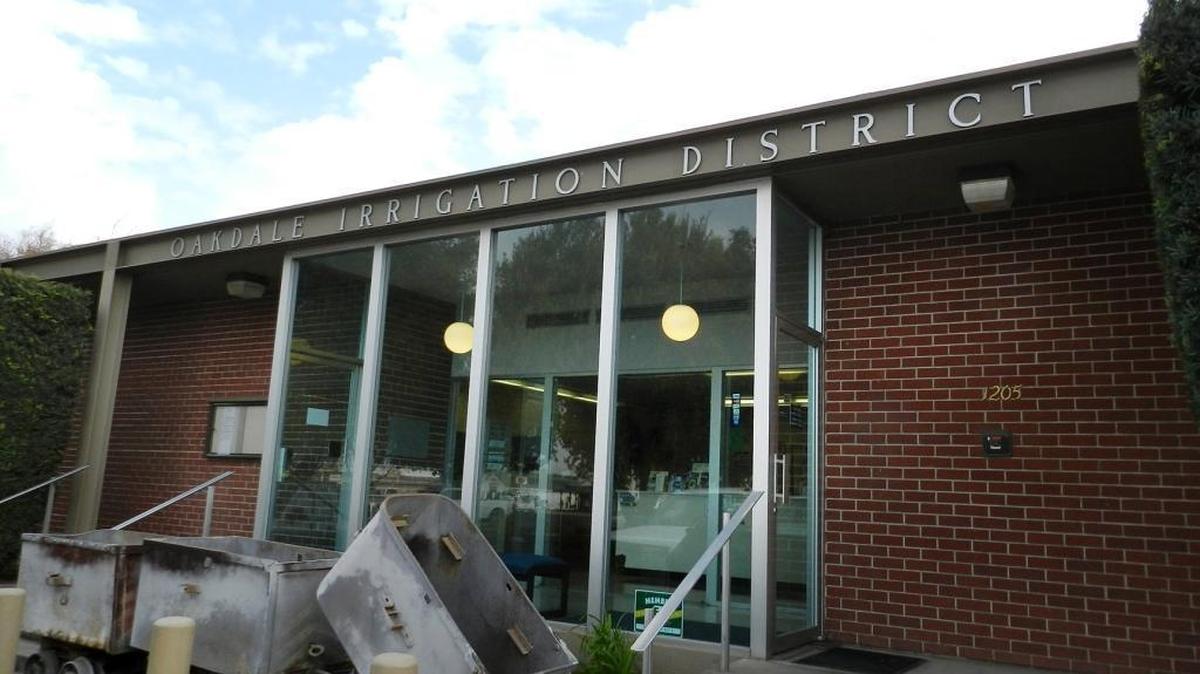 The Oakdale Irrigation District offices are on F Street in Oakdale.