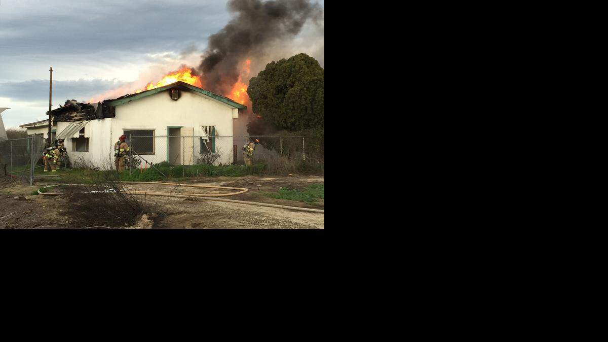 
Firefighters put out a blaze at a vacant house on Ustick Road in Ceres on Friday.
