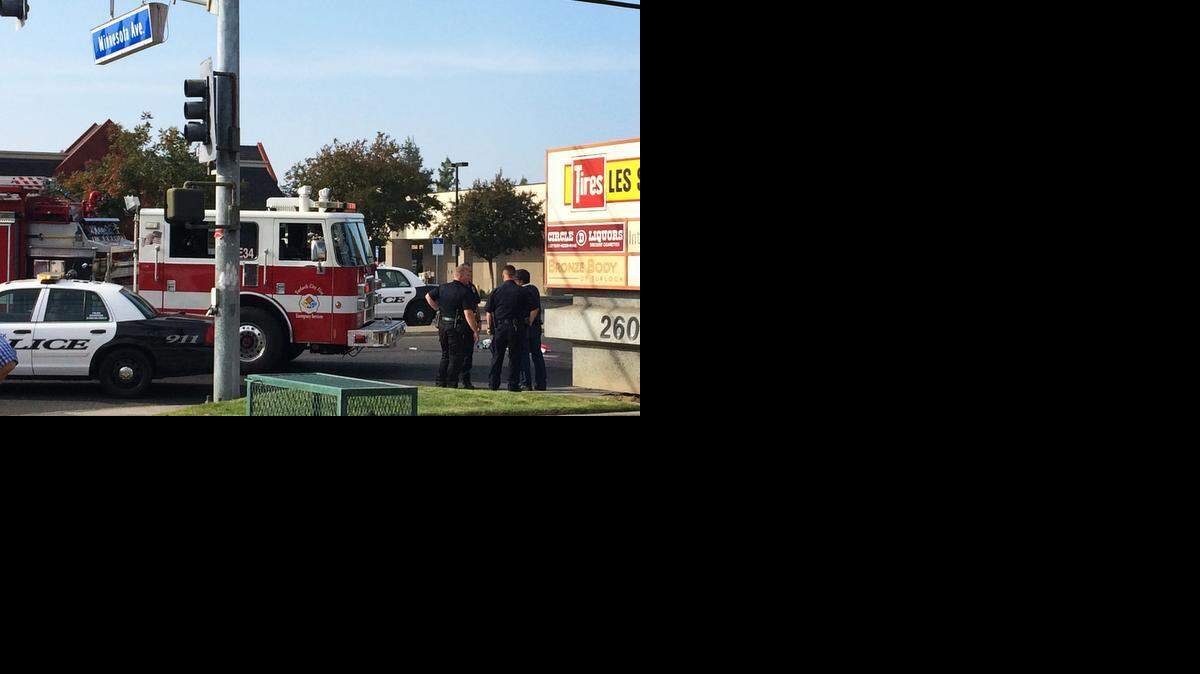 
The scene of an incident where an elderly man died from severe head trauma he suffered when hit by a car in Turlock at Geer Road and Minnesota Avenue on Nov. 6, 2014.

