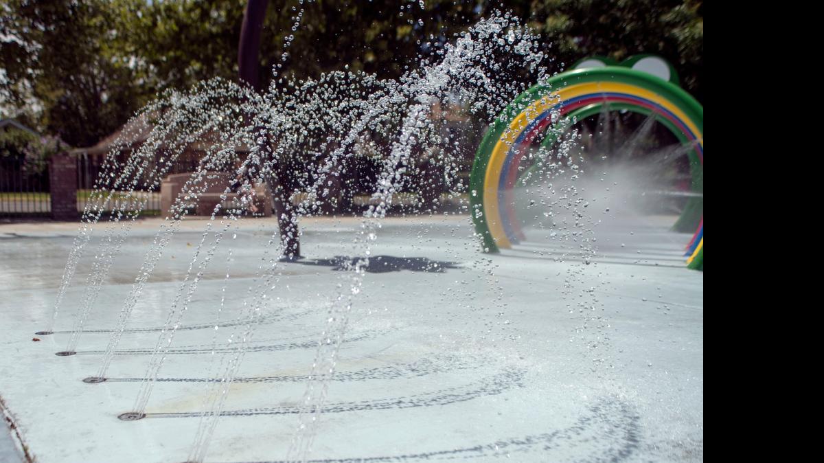 
Water will be spraying 1 to 7 p.m. at Broadway Park to keep Turlock residents cool during the heat.
