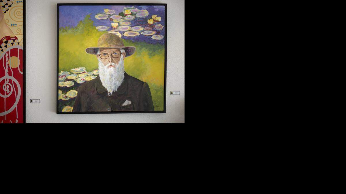 
Artist Don Hall’s painting titled “Self Portrait: in the style of Claude Monet” is on display with 14 others at The Chartreuse Muse Gallery in Modesto through March 19. Hall has a solo show of self-portrait acrylic paintings in the style of famous masterworks.
