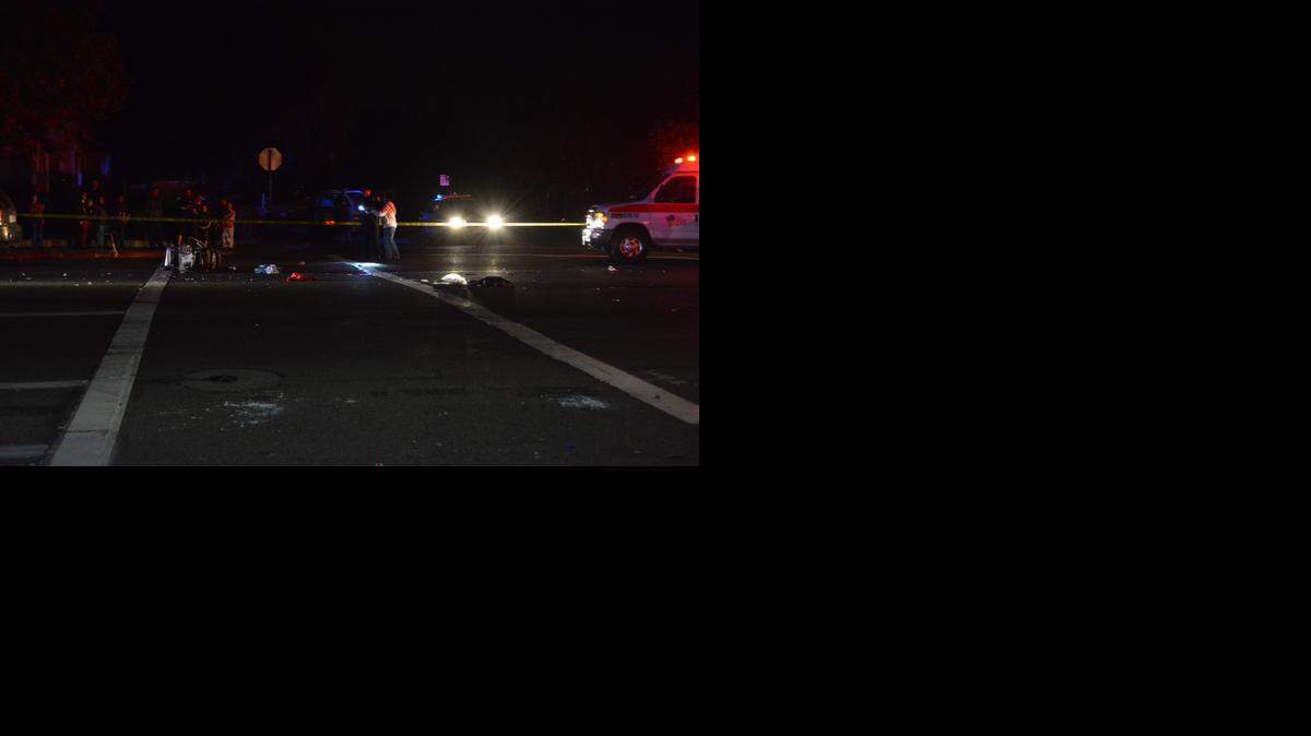 
The scene of the crash involving a vehicle and four pedestrians – a baby sitter and three children – at West Main Street and West Avenue in Turlock on Tuesday, Nov. 11, 2014
