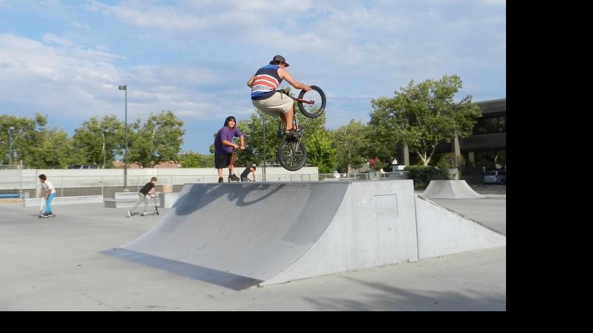 
Skaters make the most of Brandon Koch Memorial Skate Park in 2013. The name and some features of the current park will be making the move to Donnelly Park. The design firm will hold public meetings to gather project ideas.
