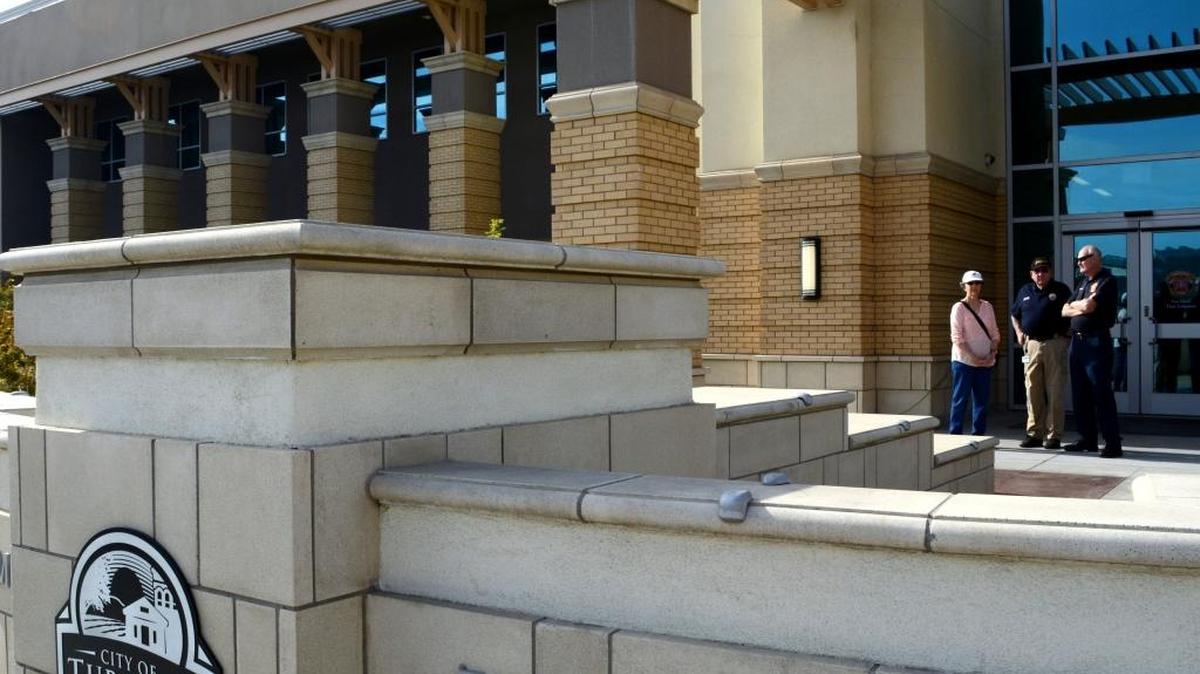 A visitor waits for a tour of the Turlock Public Safety Center during the Public Safety Open House on Saturday, Oct. 24, 2015.
