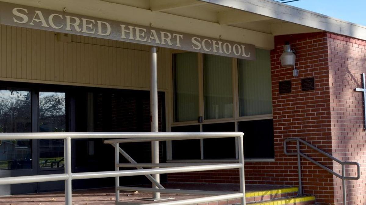Sacred Heart Catholic School splits its campus over two sides of Cooper Avenue in an older neighborhood of Turlock, between Turlock High School and the Turlock library. The school is asking the city to give up the one block of pavement, to allow it to connect the two halves as a safety measure for children at the school and preschool.