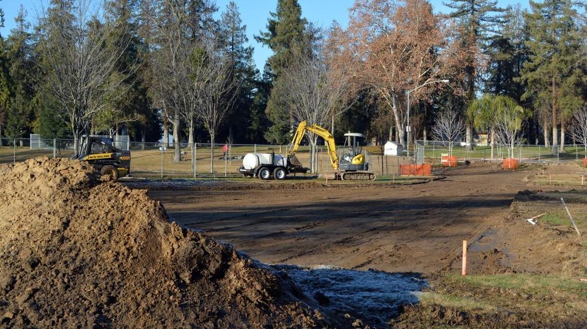 Work has begun on the skate park in Donnelly Park in Turlock, seen here Wednesday, Dec. 30, 2015.