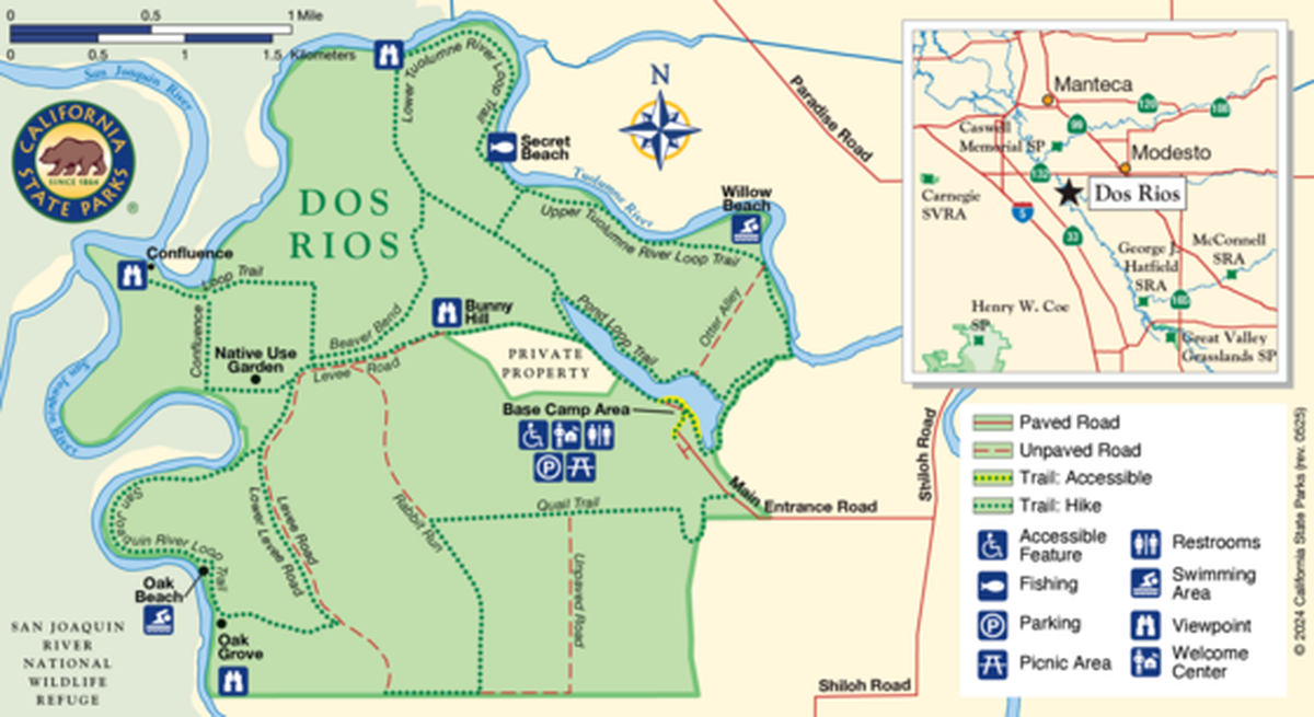 Dos Rios Ranch State Park near Modesto, Calif., added five trails to the initial two as of June 6, 2025.