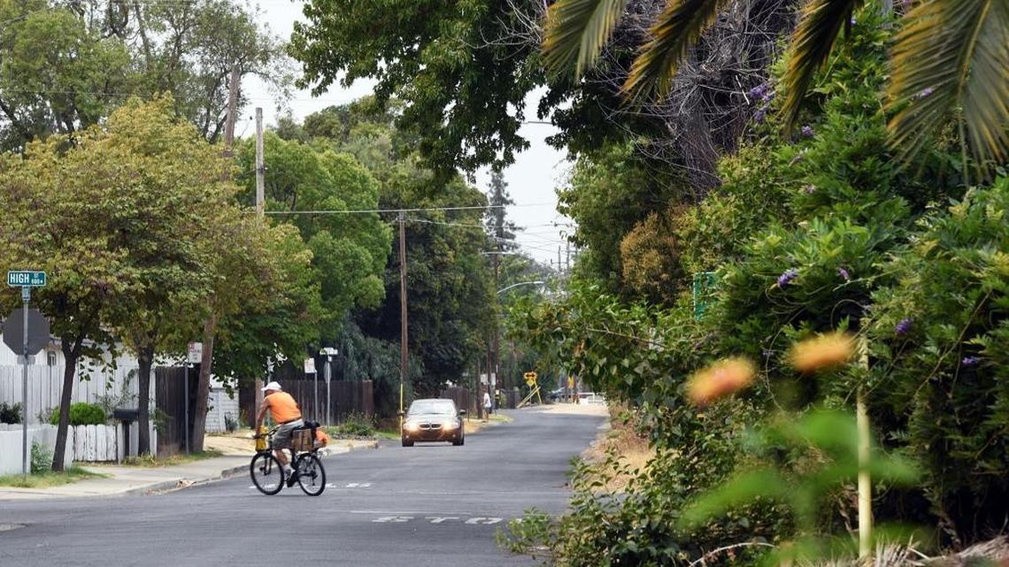 Lucerne Avenue near High Street in Modesto, Calif. is pictured Monday afternoon (09-11-17). The City Council approved spending $6.8 million for repaving work, but Modesto spent $9 million for the work. An example of repaving is seen here on Lucern Avenue.