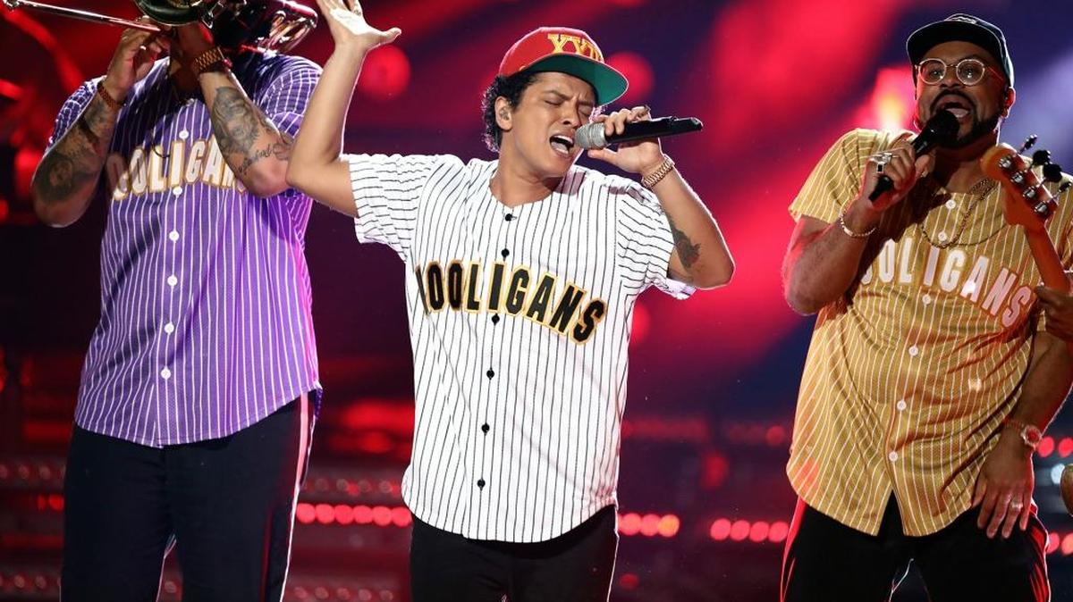 Bruno Mars performs “Perm” at the BET Awards at the Microsoft Theater on Sunday, June 25, 2017, in Los Angeles.