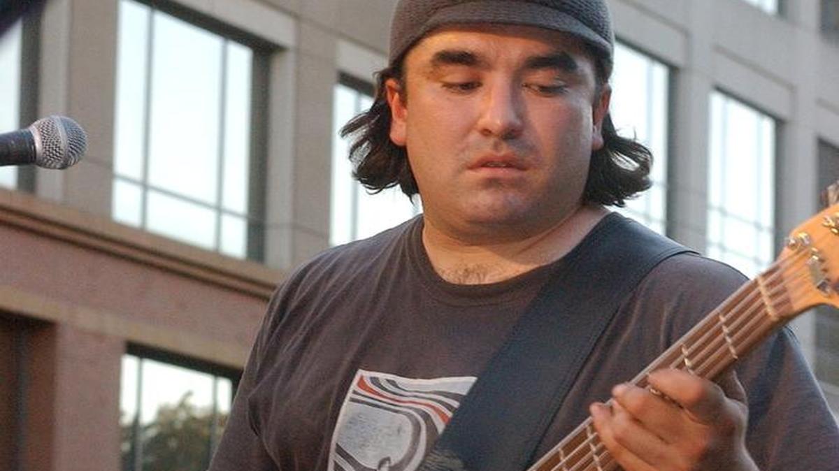 Grandaddy bassist Kevin Garcia performs with Grandaddy Time Machine at X-Fest in 2005 in downtown Modesto.