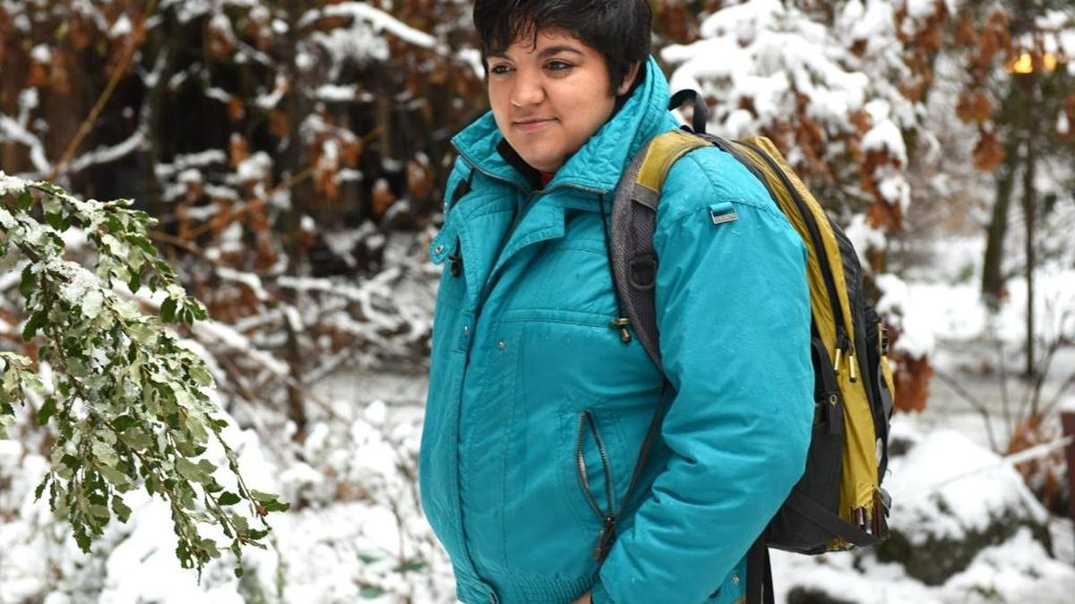 Jessica Garcia is pictured in January outside Yosemite Lodge. She was rescued in Yosemite National Park in 2012 after falling and being injured and lost for three days.
