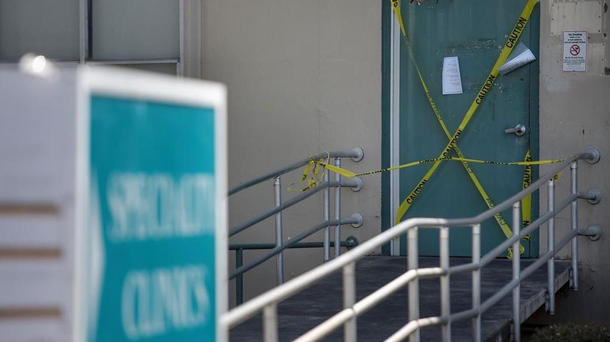 A severe water leak damaged one-fourth of the Health Services Agency building on Scenic Drive in Modesto, Calif., on June 14, 2016. The county closed the building Monday and temporarily moved clinical services and 100 staff members to other locations.