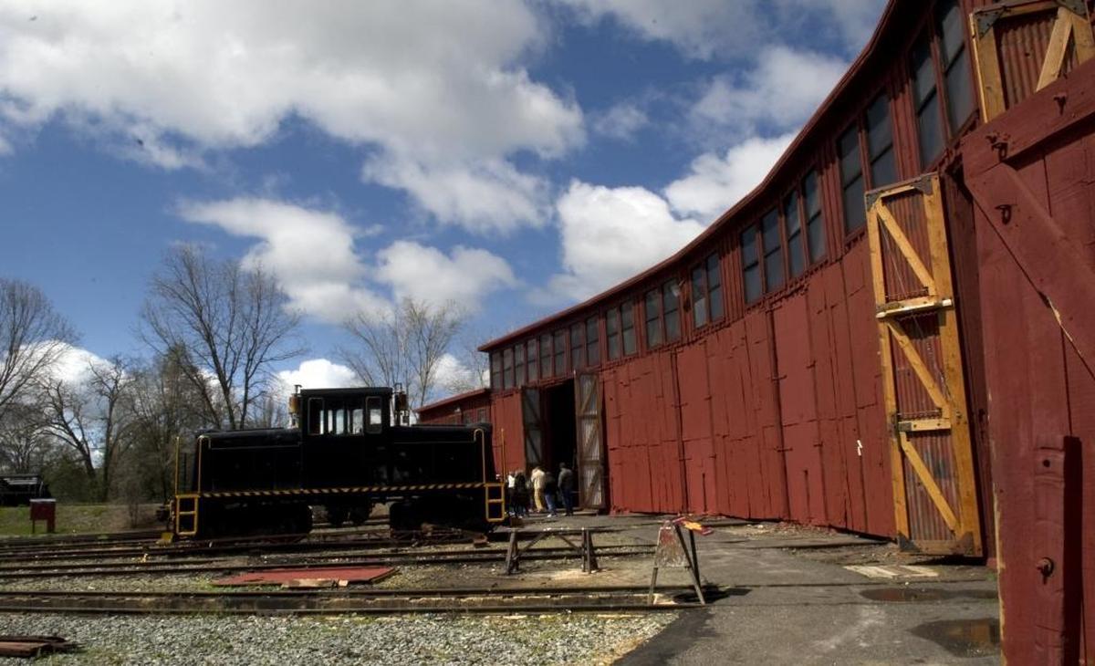 The roundhouse at Railtown 1897 State Historic Park in Jamestown is shown in April 2012.