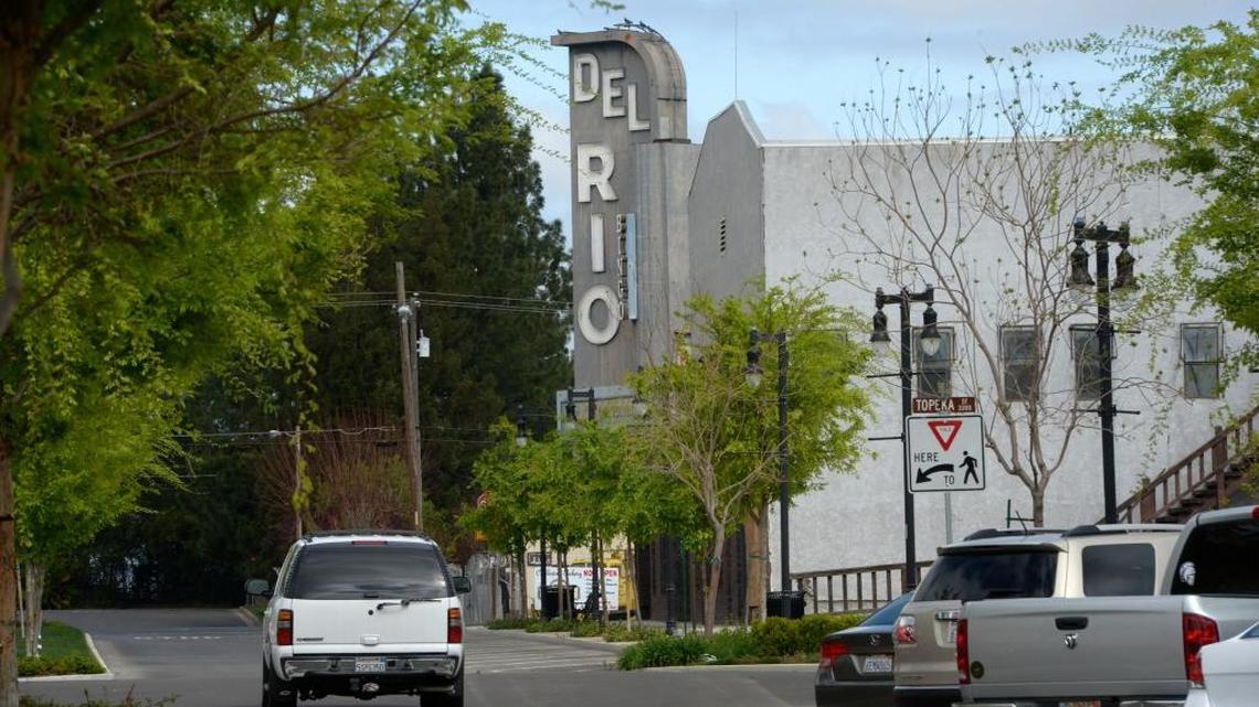 The vacant Del Rio Theater is a landmark in Riverbank. 