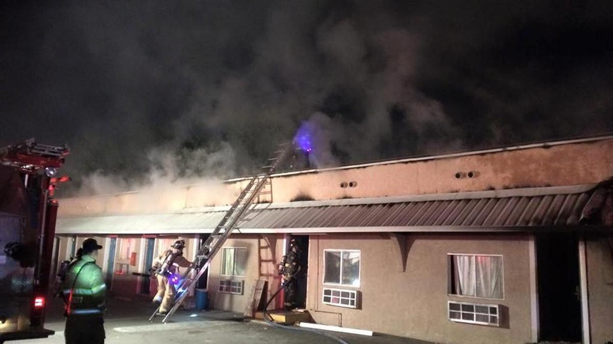 Modesto and Ceres firefighters responded to a fire at the Arrow Inn along South Ninth Street in Modesto early Saturday. An unidentified woman’s body was discovered in the most damaged unit after the fire was extinguished.