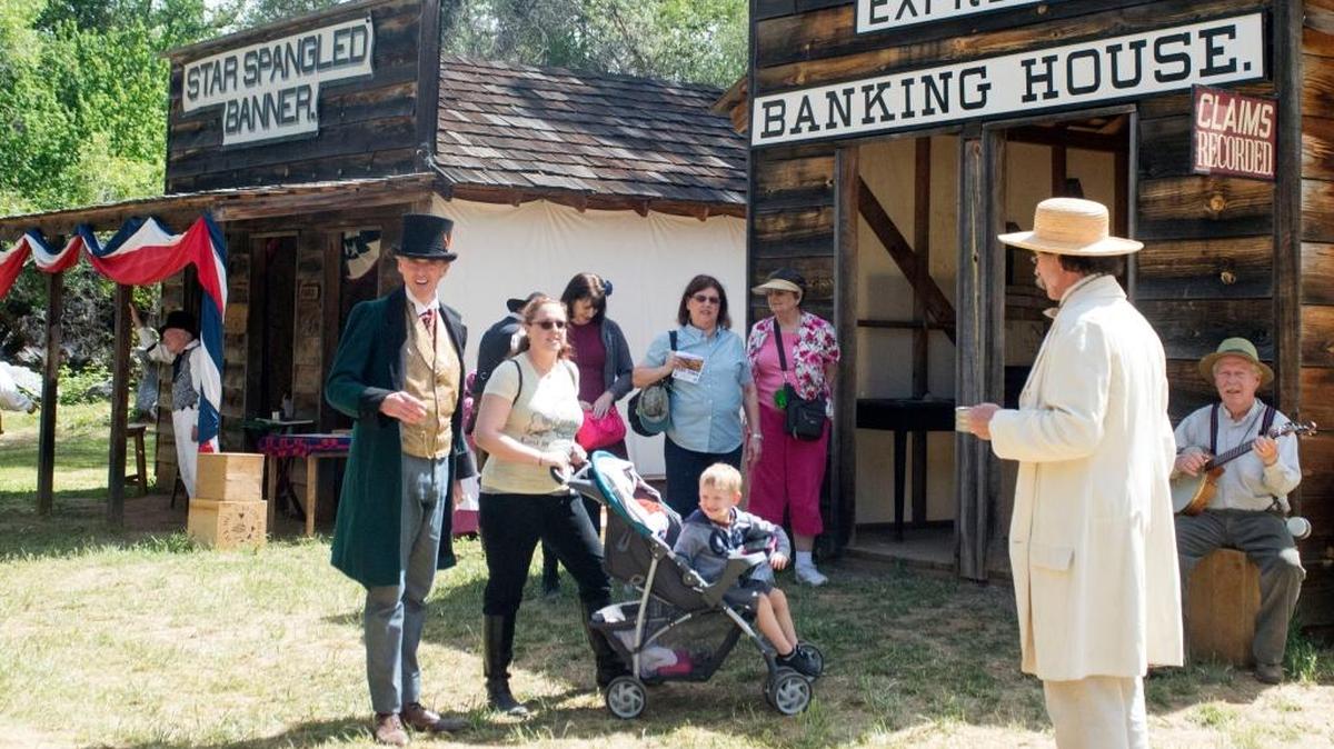 The banking house and gambling hall at the 2015 Columbia Diggins Tent Town 1852 at Columbia State Historic Park in Columbia.