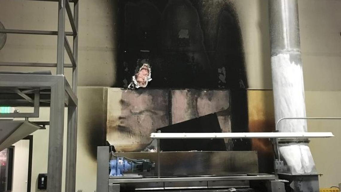 Employees were able to extinguish an almond roaster fire at Rolling Hills Nut Co. south of Hickman early Wednesday morning.