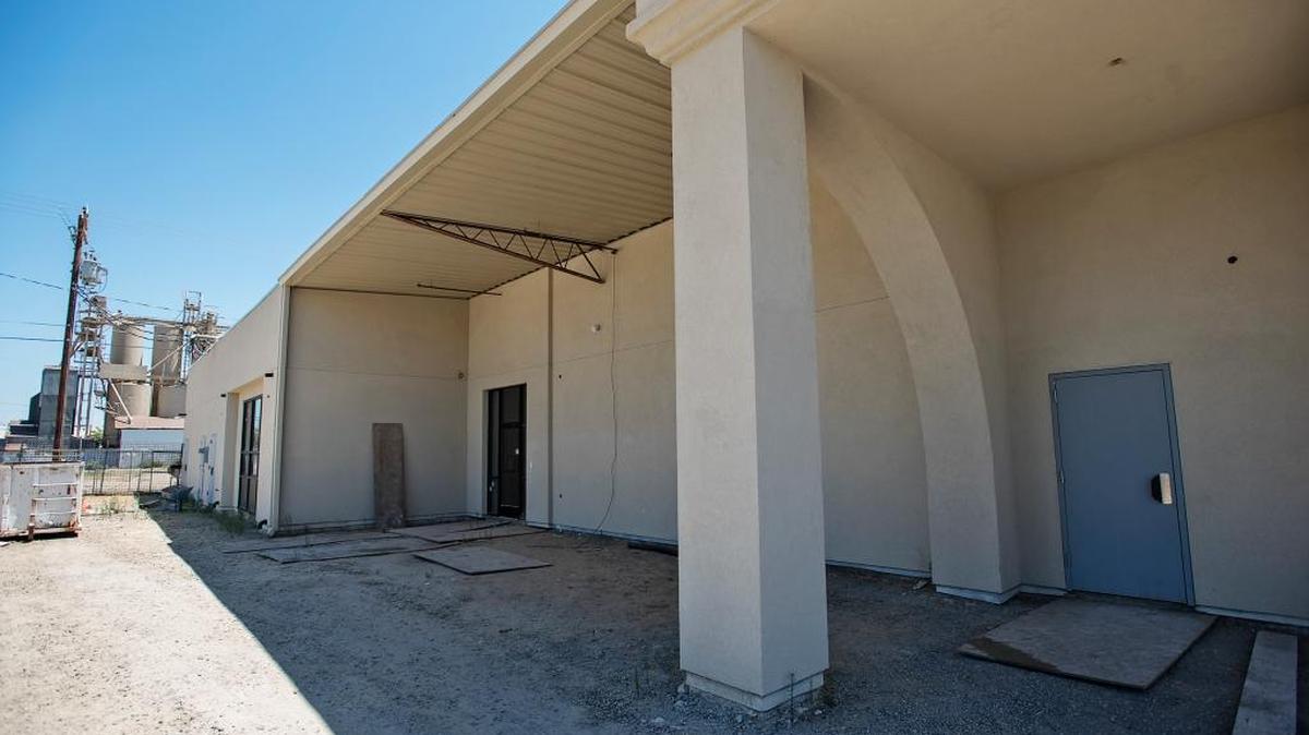 Front entrance at the year-round shelter at the Turlock Gospel Mission in Turlock, Calif., on Friday, July 7, 2017.