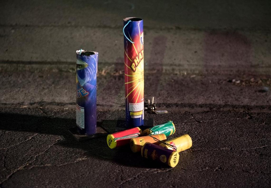 Confiscated illegal fireworks in Modesto, Calif., on Tuesday, July 4, 2017.