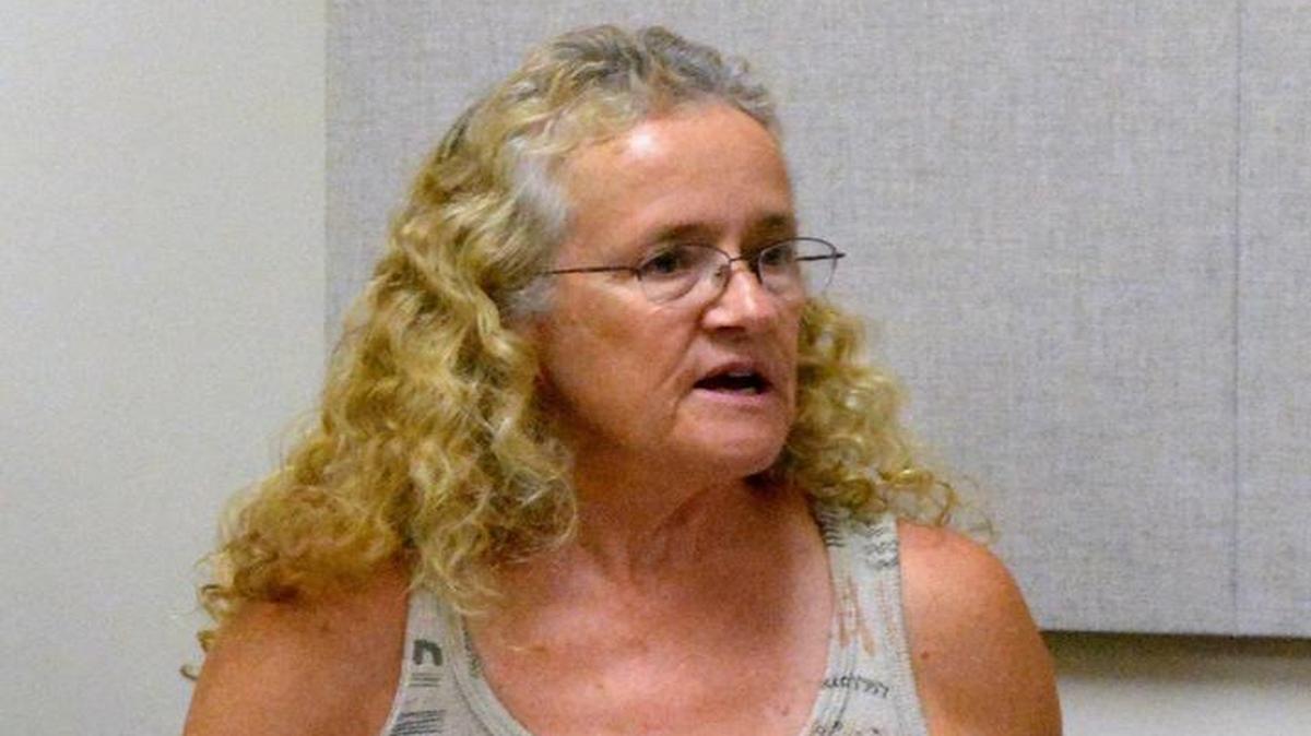 Jocelyn Reed speaks during a committee meeting at 1010 10th St. on Aug. 10.
