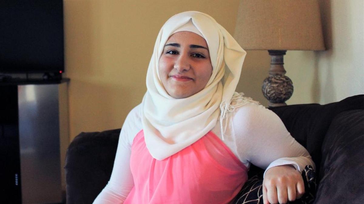 Syrian immigrant Alaa Jawabra, an incoming senior in the Language Institute at Davis High School, is shown in her family’s home in Modesto.