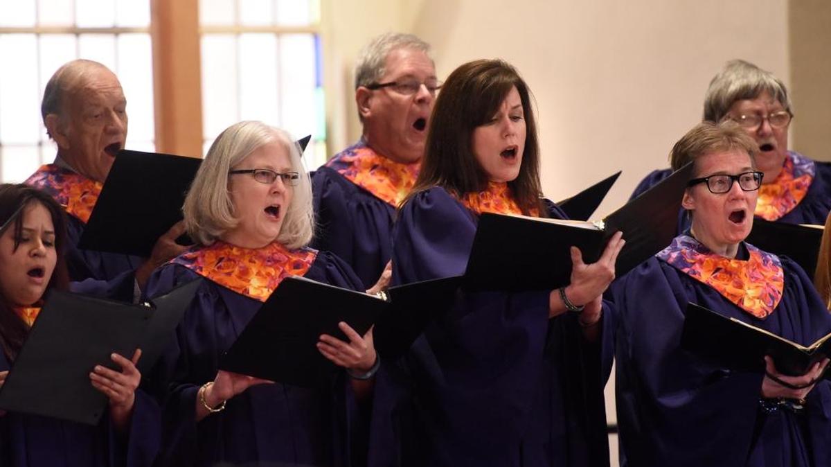 The First United Methodist Church choir of Modesto performs during a choral concert to benefit Habitat of Humanity at First United Methodist Church in Modesto on Sunday, March. 6, 2016.