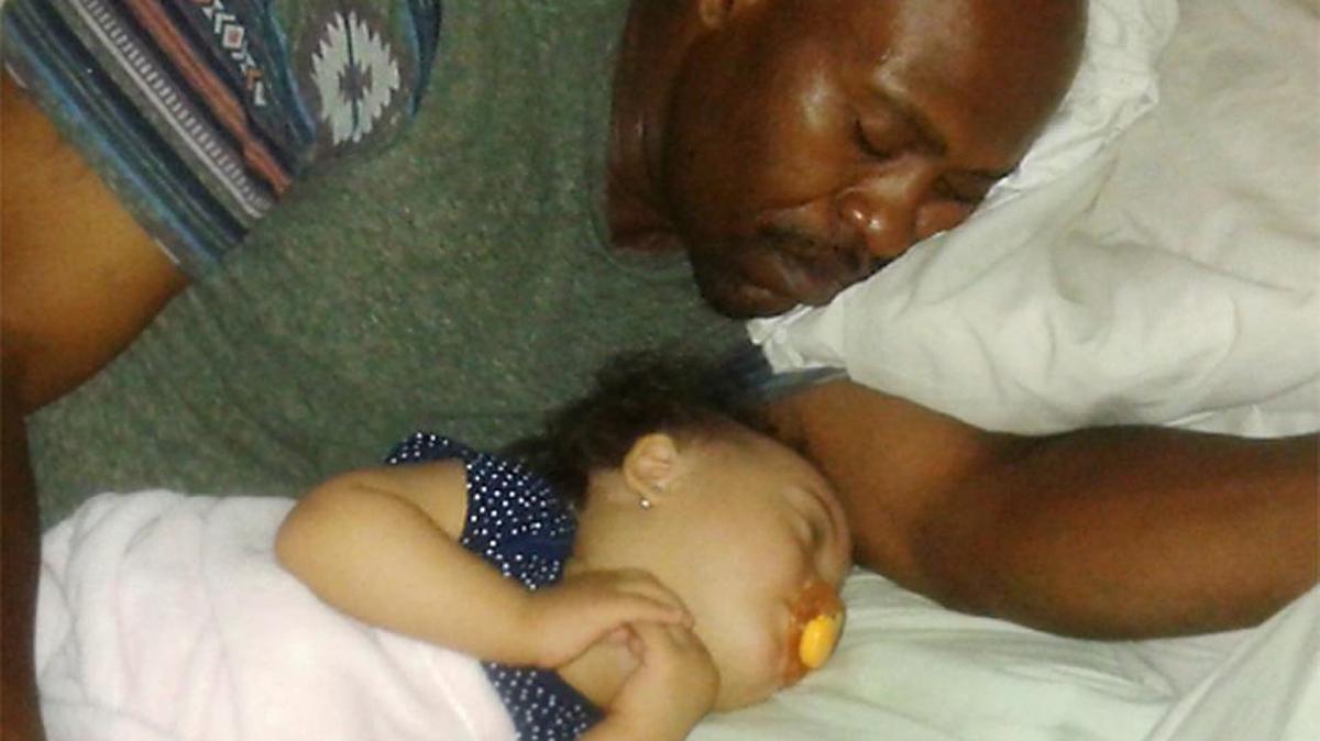 James Johnson with his 2-year-old daughter, Amaya. Johnson was reported missing in December. His body was found floating in the San Joaquin River more than three months later. His family believes foul play was involved.