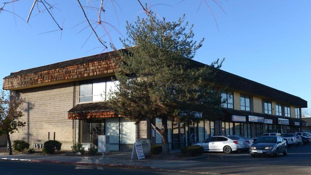 145 Woodrow Avenue in Modesto, Calif. is pictured on Monday afternoon (12-14-15). A location in the complex is the former site of the Personal Protection Institute where an accidental shooting occurred on December 5th.