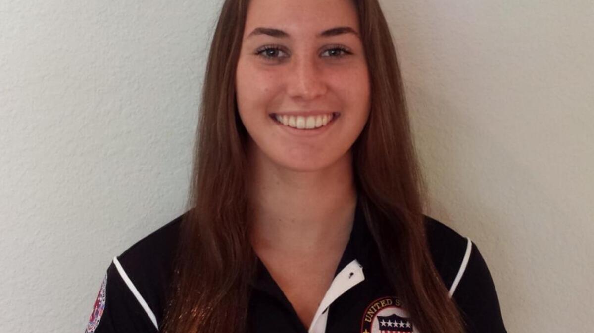 
Beyer High School senior and pentathlete Rachel Coleman 
