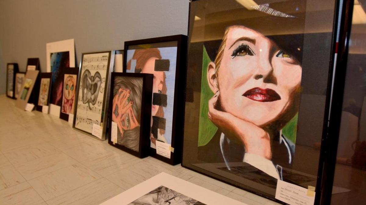 Modesto City Schools high school art teachers prepared an exhibit of student artwork at the Modesto Junior College Art Gallery for Youth Art Month.