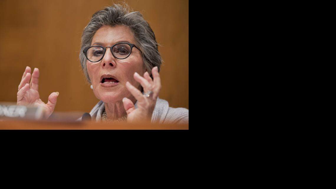 
In this Dec. 3, 2014 file photo, Sen. Barbara Boxer, D-Calif. speaks on Capitol Hill in Washington. Boxer said Thursday she won't seek re-election after her fourth term.
