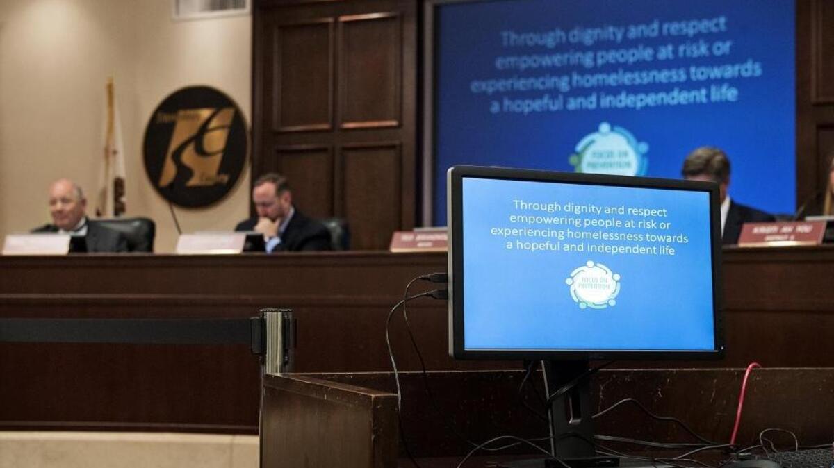 Focus on Prevention Stewardship Council presented a proposal for a low-barrier homeless shelter during the Modesto City Council meeting at 10th Street Place in Modesto, Calif., on Tuesday, Feb. 27, 2018.