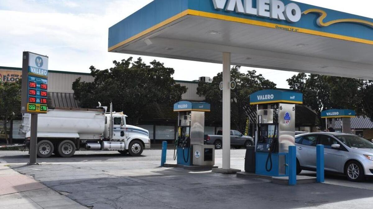 At the Valero station at Seventh and H streets in downtown Modesto, the cash price for regular unleaded was $2.90 a gallon on Tuesday afternoon.