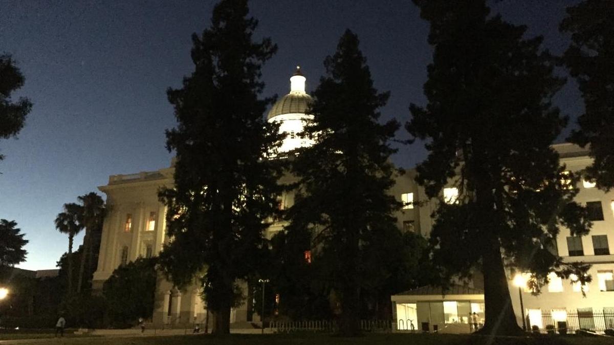 California’s state Capitol building is shrouded in darkness, just as many bills and legislation often is.