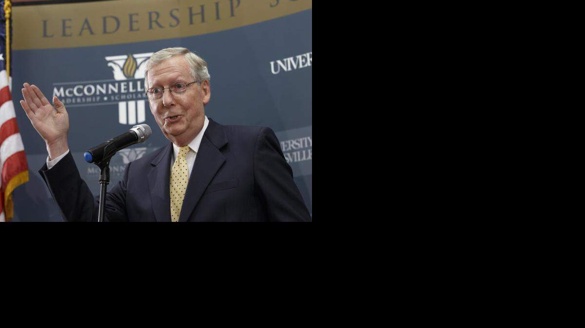 
Republican Sen. Mitch McConnell of Kentucky, in line to become Senate majority leader after Tuesday’s election, says there could be areas of compromise with President Barack Obama. 
