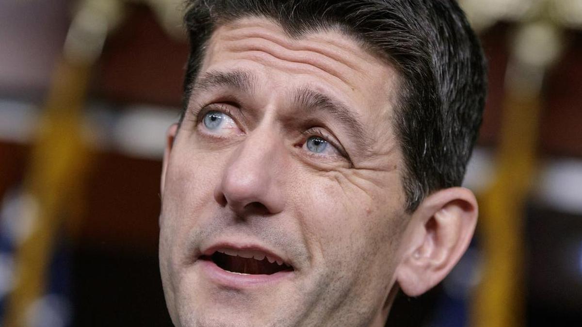 House Speaker Paul Ryan, R-Wis., announces that he is abruptly pulling the troubled Republican health care overhaul bill off the House floor, short of votes and eager to avoid a humiliating defeat for President Donald Trump and GOP leaders in Washington. (AP Photo/J. Scott Applewhite)