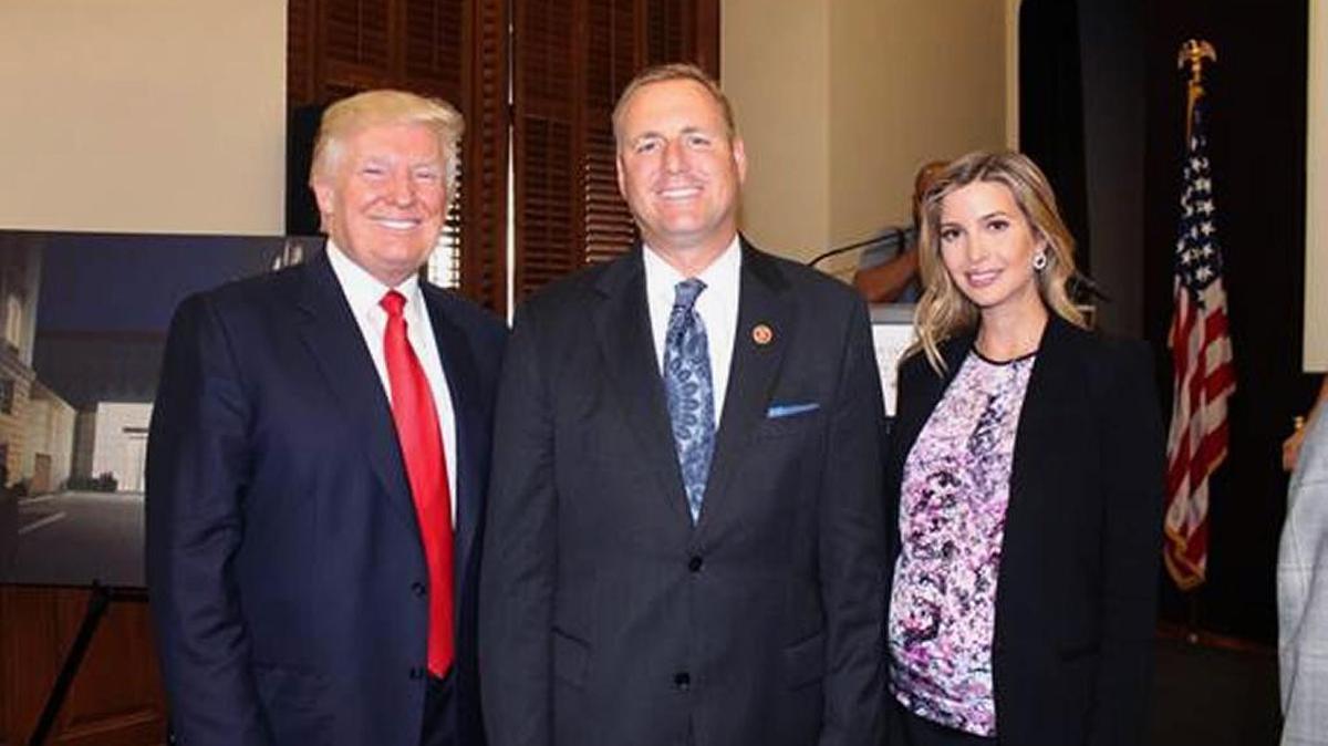 Rep. Jeff Denham appeared with Donald Trump and his daughter Ivanka Trump at the unveiling of Trump International Hotel, in Washington, D.C. in 2013.