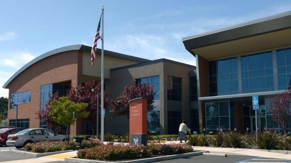 The exterior of Health Plan of San Joaquin in French Camp; healthcare services are offered through San Joaquin and Stanislaus counties.