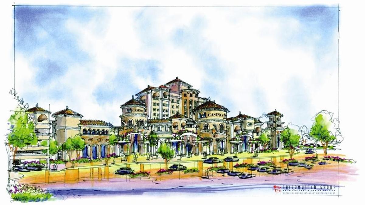Artist rendering of a proposed casino along Highway 99 north of Madera.