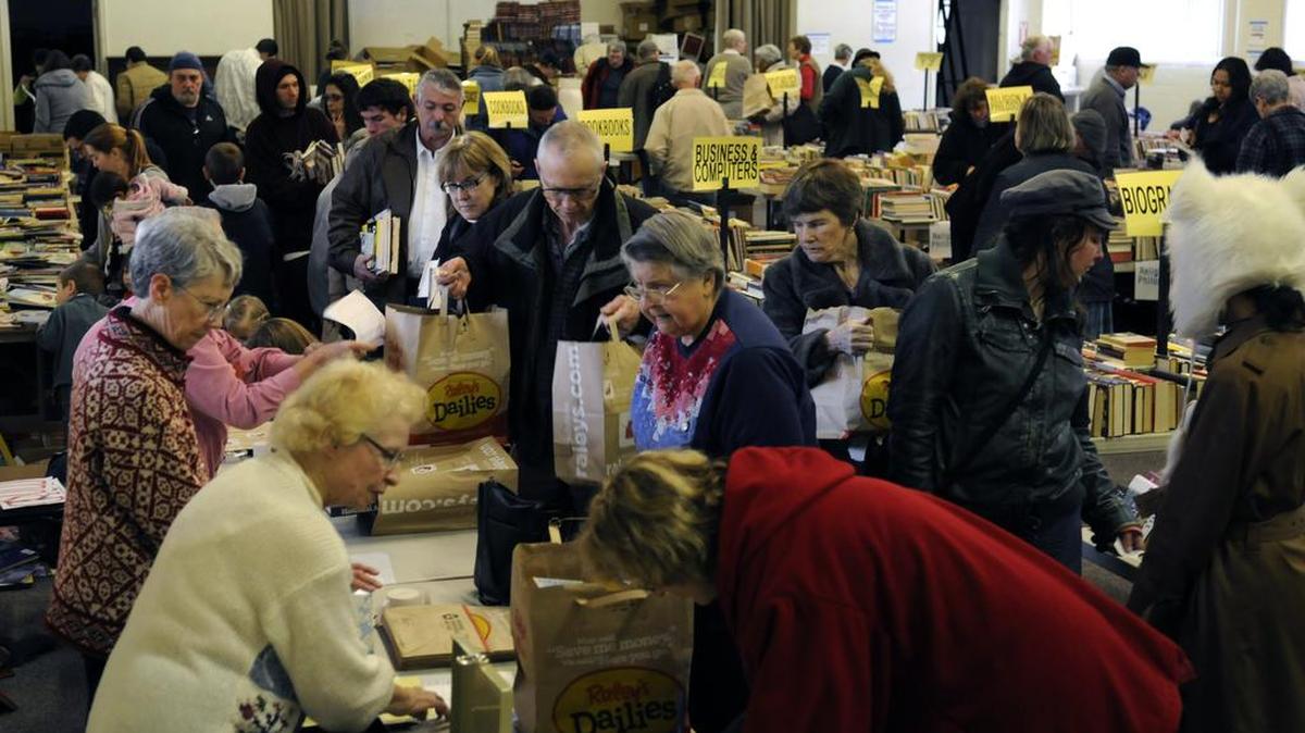 A Friends of the Turlock Library book sale in 2011