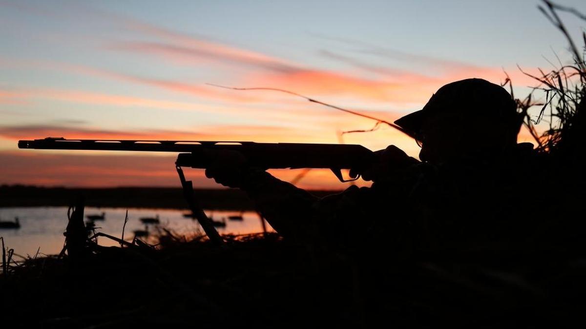 A duck hunter takes aim at a refuge.