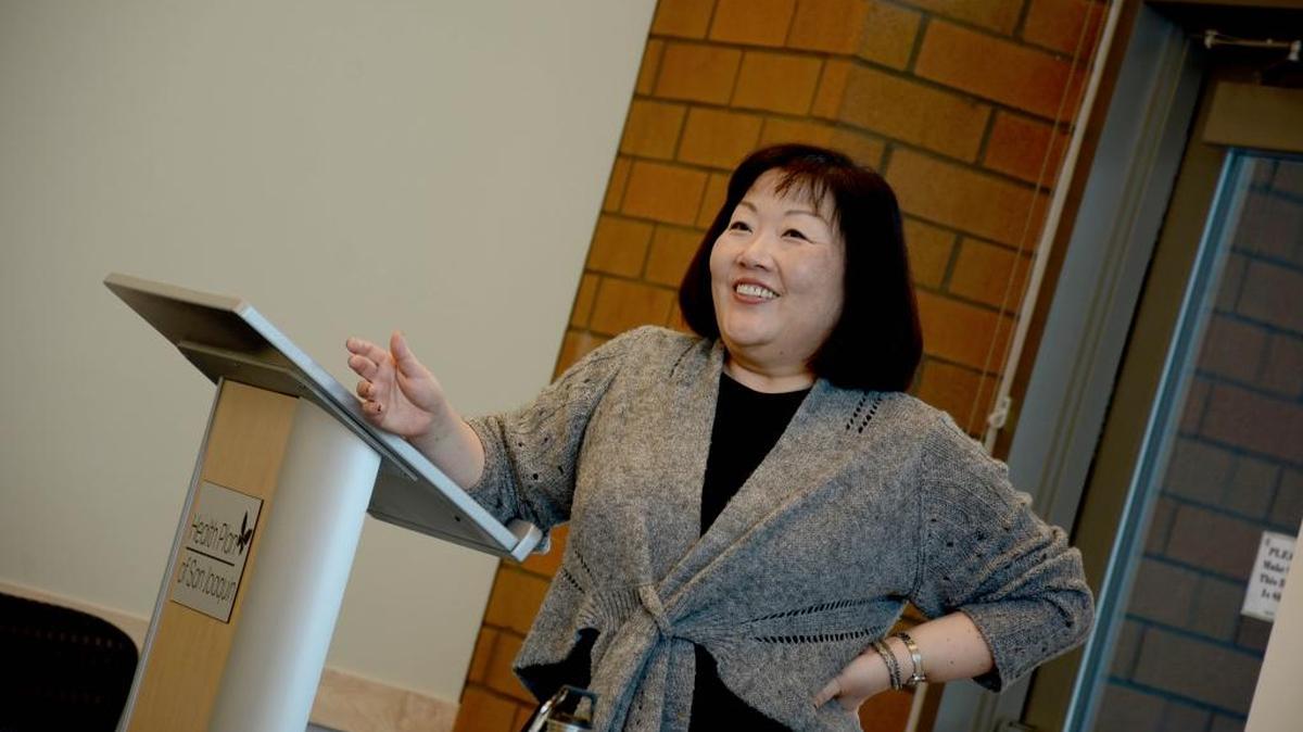 Amy Shin speaks about healthcare issues as they exist in the Northern San Joaquin Valley, not on a spreadsheet.