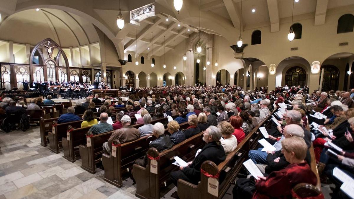 A mass at St. Stanislaus Catholic Church in Modesto.