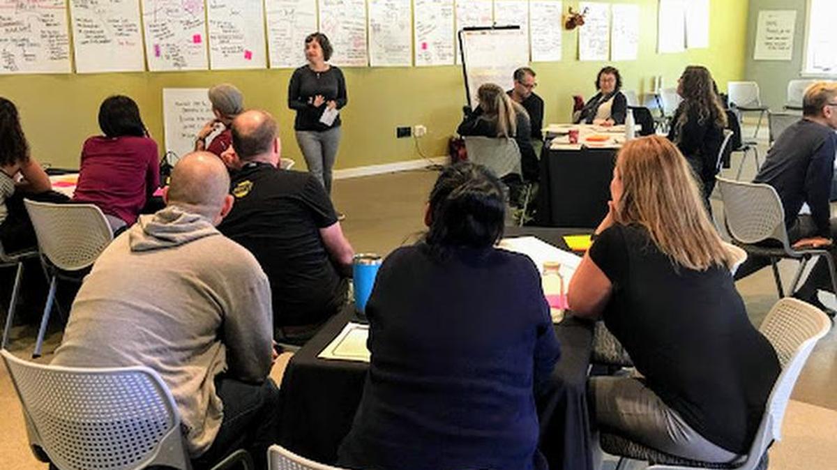 Members of the Irvine New Leadership Network get together to identify problems and talk through solutions.