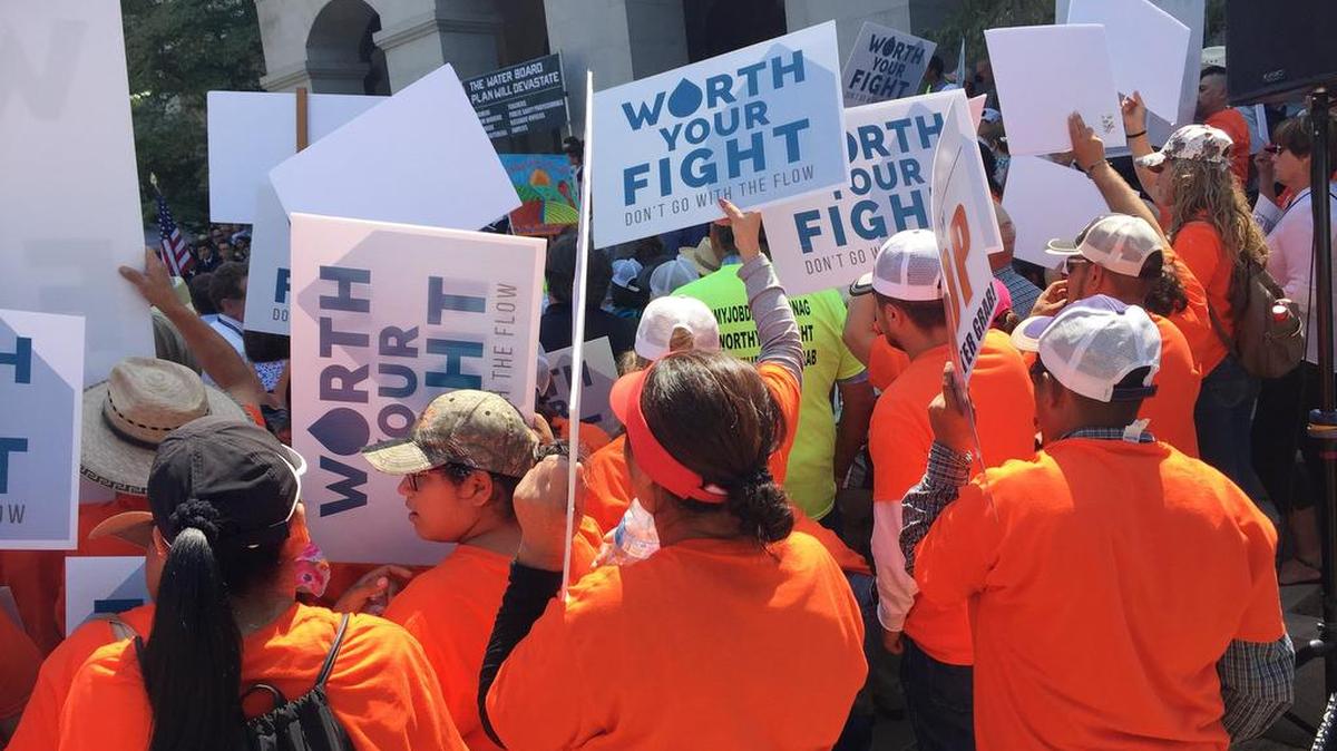 Hundreds attended “Stop the State Water Grab” rally in Sacramento in August. It was the largest protest at the capitol this year.